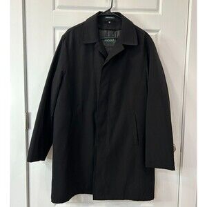 Lauren Ralph Lauren Waterproof Black Trench Coat With Detachable lining Size 40R